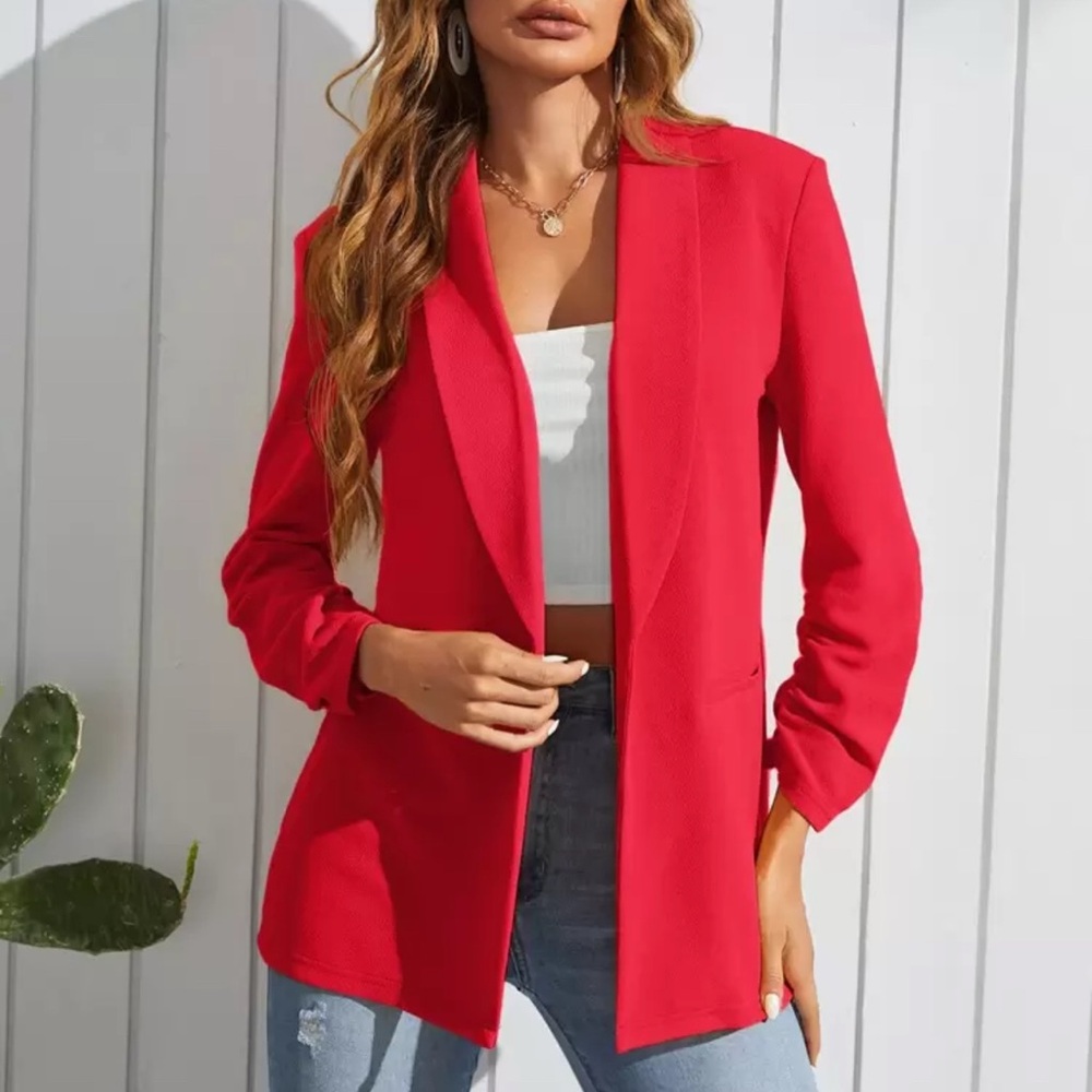 Elegant Red Women's Blazer